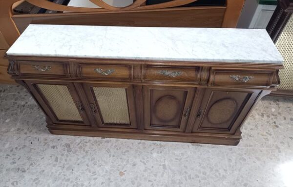 15 € Mueble cubre radiador de madera con mármol