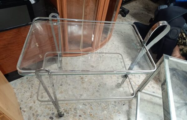 15 € Carrito bar cristal metal retro